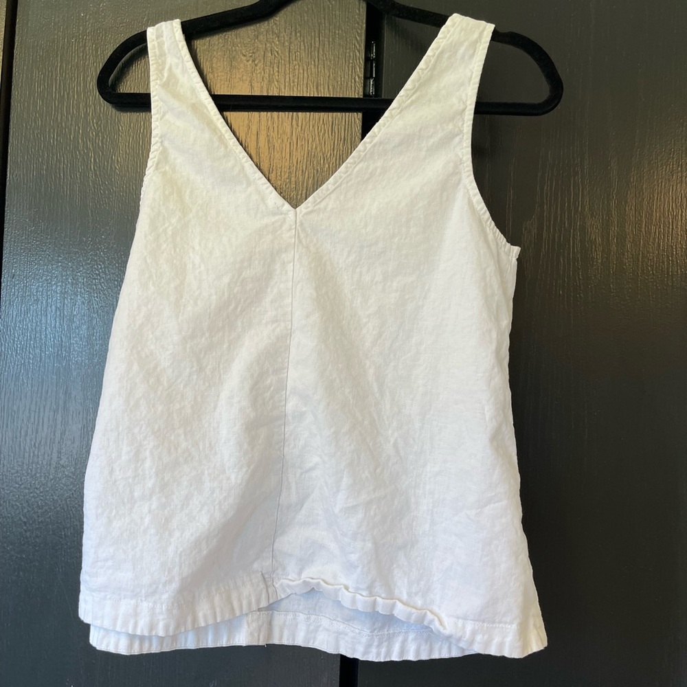 Linen v neck oversized tank